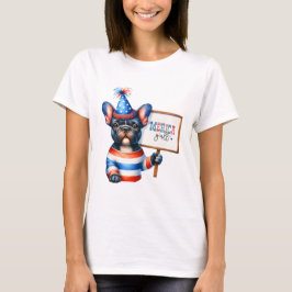 Patriottische Franse buldog 'Merica Y'all T-shirt
