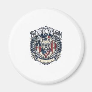 Patriottische Franse Bulldog Vector Grafische T-sh Magneet
