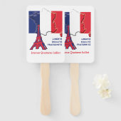 Patriottische Franse vlag BASTILLE DAG Handwaaier (Voorkant en achterkant)