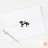 Patriottische Friese Paardenvlag Ronde Sticker (Envelop)