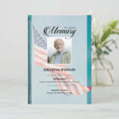 Patriottische Funeral Prayer Kaart Sjabloon (Staand voorkant)