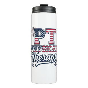 Patriottische Fysiotherapie Vintage PT T-shirt Ont Thermosbeker