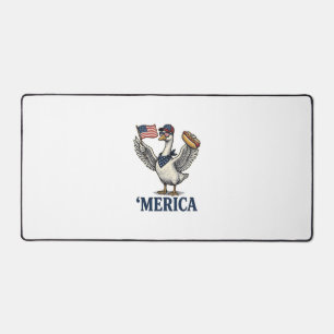 Patriottische Gans 'Merica Hot Dog Vintage T-shirt Bureaumat