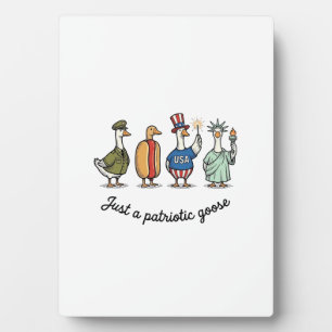 Patriottische Gans Vintage Gravure Grappige USA T- Fotoplaat