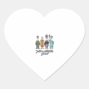 Patriottische Ganzen Opstelling Vintage Vector T-s Hart Sticker