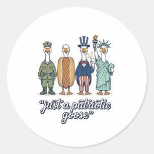 Patriottische Ganzen Opstelling Vintage Vector T-s Ronde Sticker