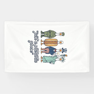 Patriottische Ganzen Opstelling Vintage Vector T-s Spandoek