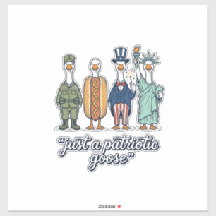 Patriottische Ganzen Opstelling Vintage Vector T-s Sticker