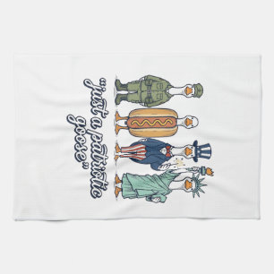 Patriottische Ganzen Opstelling Vintage Vector T-s Theedoek