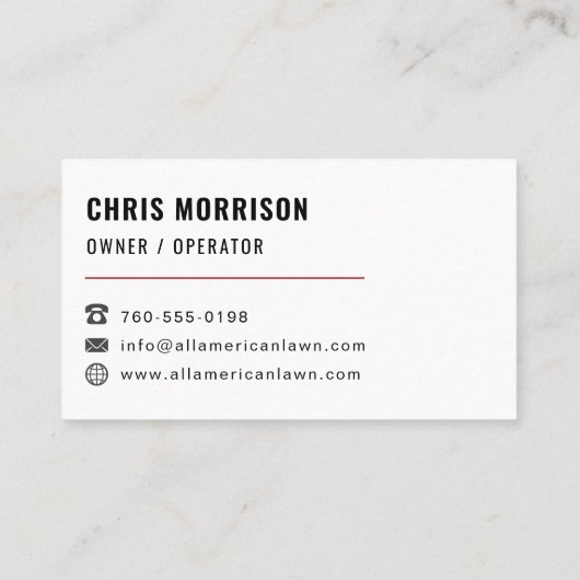 Patriottische gazon zorg rijden maaier USA Vlag Visitekaartje (Achterkant)