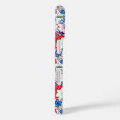 Patriottische gebloemde monogram Case-Mate iPhone case (Achterkant / Rechts)