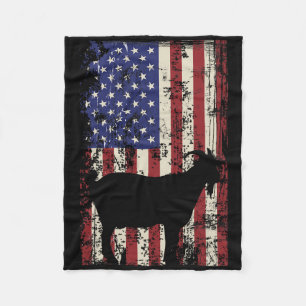 Patriottische geit 4 juli Amerikaanse vlag Fleece Deken