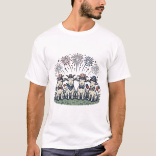 Patriottische Geiten Vuurwerk Vintage Shirt Ontwer