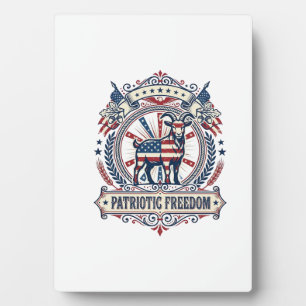 Patriottische Geitenboerderij Vector Grafische T-s Fotoplaat