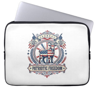 Patriottische Geitenboerderij Vector Grafische T-s Laptop Sleeve