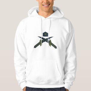 Patriottische Gekruiste Zwaarden en Ster Militair Hoodie