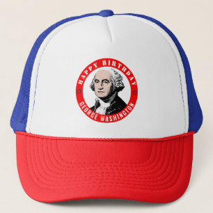 Patriottische George Washington Verjaardag Trucker Pet