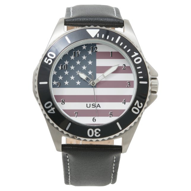 Patriottische gewoonte mannen horloge (Voorkant)