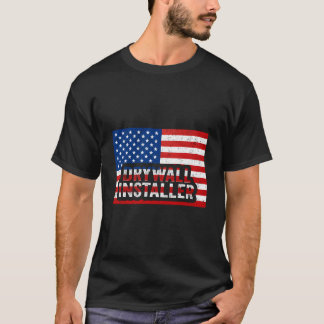 Patriottische Gipsplaat Installateur 4 Juli VS Vla T-shirt