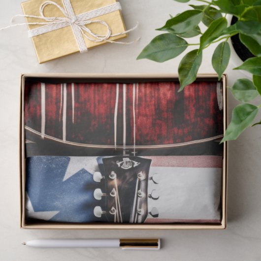 Patriottische gitaar 1 Decoupage papier (Geschenk)