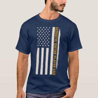 Patriottische Gitarist Muzikant Akoestische Gitari T-shirt