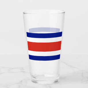 Patriottische glazen beker met vlag van Costa Rica