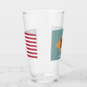 Patriottische glazen beker met vlag van Delaware (Rechts)