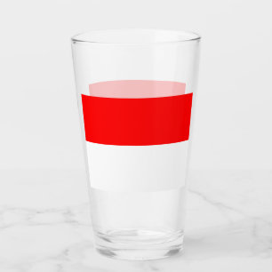 Patriottische glazen beker met vlag van Indonesië