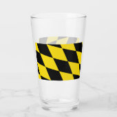 Patriottische glazen beker met vlag van München (Achterkant)