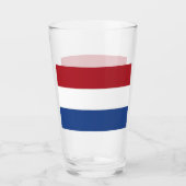 Patriottische glazen beker met vlag van Nederland (Voorkant)