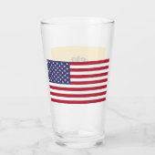 Patriottische glazen beker met vlag van New Jersey (Achterkant)