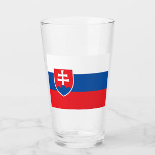 Patriottische glazen beker met vlag van Slowakije