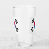 Patriottische glazen beker met vlag van Zuid-Korea (Links)