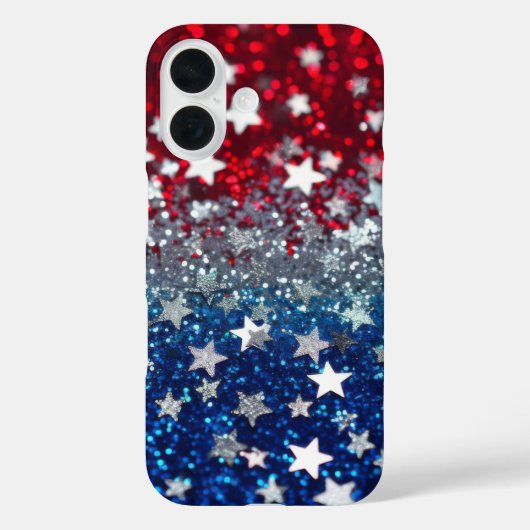 Patriottische Glitter Case-Mate iPhone Case (Achterkant)
