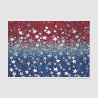 Patriottische Glitters Tissuepapier