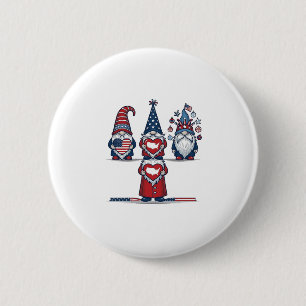 Patriottische Gnome Trio Vintage Vector Design_1 Ronde Button 5,7 Cm