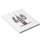 Patriottische Gnome Trio Vintage Vector Ontwerp_1 Notitieblok (Schuin)