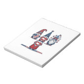 Patriottische Gnome Trio Vintage Vector Ontwerp_1 Notitieblok (Gedraaid)