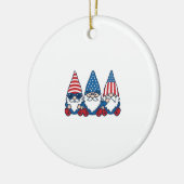 Patriottische Gnome Trio Vintage Vector Shirt Ontw Keramisch Ornament (Links)