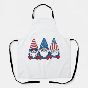 Patriottische Gnome Trio Vintage Vector T-shirt On Schort