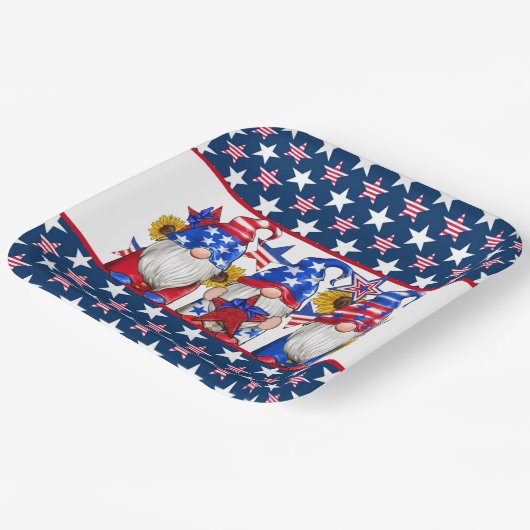 Patriottische gnomen Paper Dinner Papieren Bordje (Gebogen)