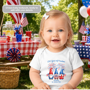 Patriottische Gnomes Baby Body voor 4 juli Romper