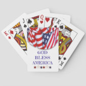 Patriottische God Bless America Bunting Pokerkaarten (Achterkant)