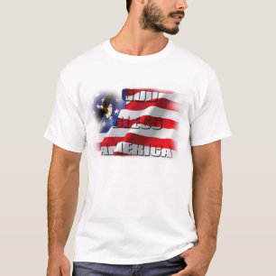 Patriottische God Bless America Soaring Eagle USA T-shirt