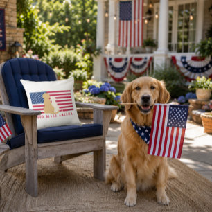 Patriottische God Bless America Worpkussen Kussen