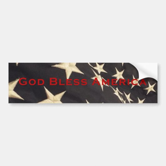 Patriottische "God zegene Amerika"-Bumpersticker Bumpersticker (Voorkant)