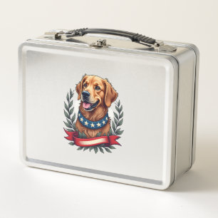 Patriottische Golden Retriever Americana Art T-shi