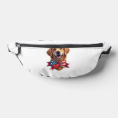 Patriottische Golden Retriever-liefhebber vintage  Heuptasje (Liggend)