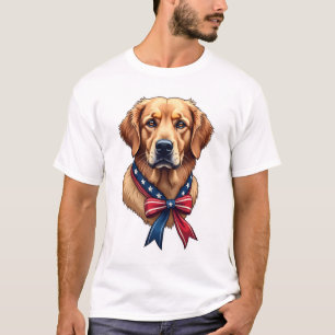 Patriottische Golden Retriever Memorial Day T-shir T-shirt