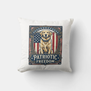 Patriottische Golden Retriever Vector Grafische T- Kussen